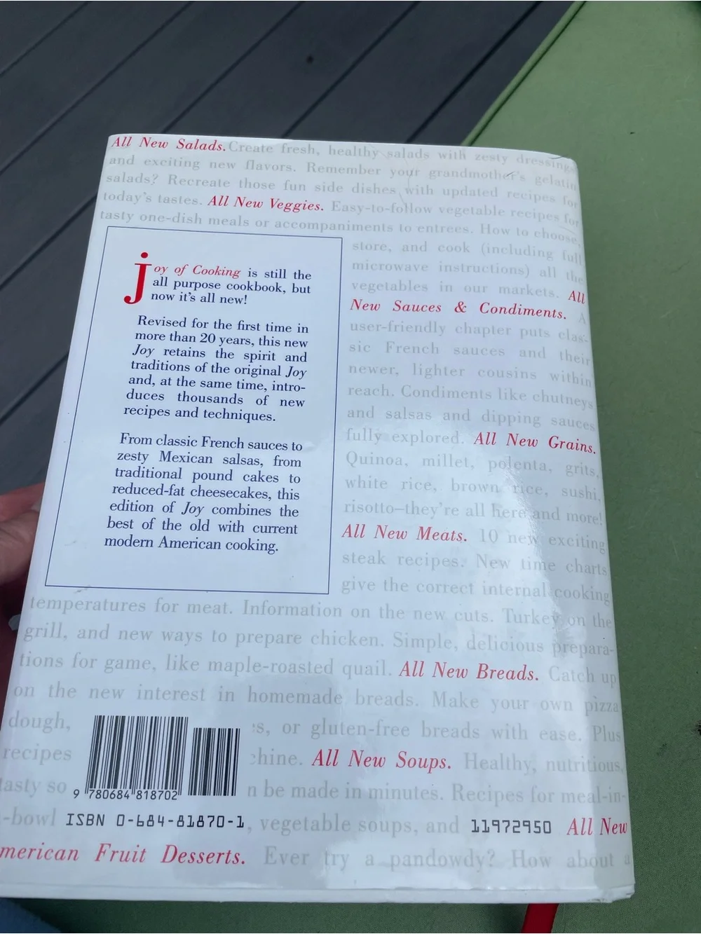 Joy of Cooking — White Cover with Red & Blue Text